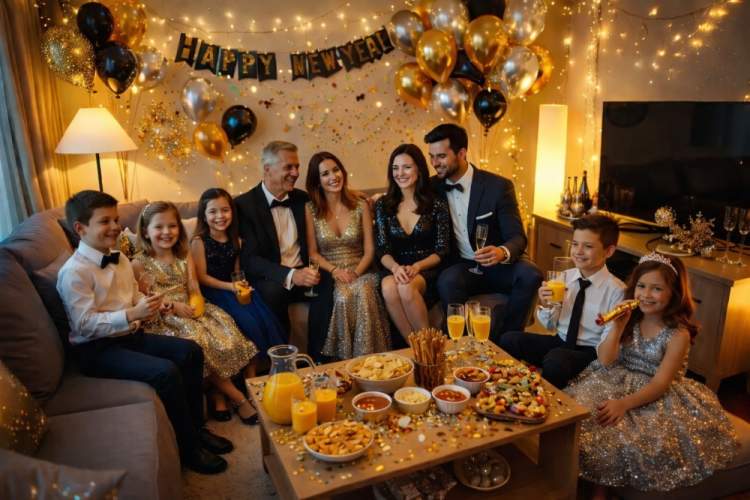 Rodzinne zabawy sylwestrowe w domu